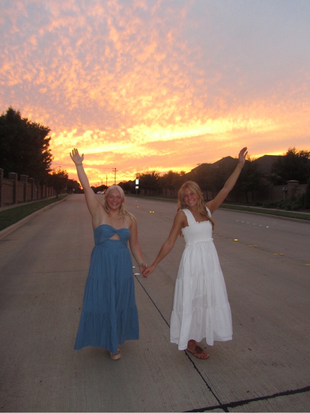 Cotton Candy Dusty Blue Tiered Maxi Dress